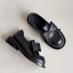 Moodsad Uued Retro Seksikad Moodsad Elegantsed Madala S&auml;&auml;rega &Uuml;mmarguse Varba Ruudukujulise Kontsaga Paksude Taldadega Vabaaja Vibu &Uuml;hev&auml;rvilised Naiste Saapad 35 must