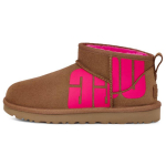 UGG Classic Ultra Mini L&uuml;hikesed Soojad Vastupidavad Mugavad Mini Fliisist Pahkluuni Lumesaapad Naiste saapad Kastanipunane-Roosa 1126373-CTPNK 38