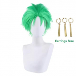 Anime figuurid Roronoa Zoro Cosplay kost&uuml;&uuml;m &Uuml;htne Roheline mantel P&uuml;ksid Peasall Roronoa Zoro parukas K&otilde;rvar&otilde;ngad Halloween Meeste riided S&ONE PIECE