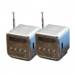 AUX TD-V26 kaasaskantav Mini FM TF Sound Stereo raadiok&otilde;lar 2pcs h&otilde;be