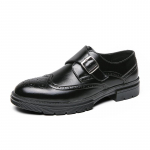 Br&auml;nd &Auml;rip&uuml;ksid Meeste Ehtne Nahk Itaalia Tiibvarvas Oxfordid Monk Strap Pandlaga Brogue Kvaliteetsed Pulma- ja Seltskonnajalatsid Meestele 38 must