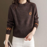 Kampsun naistele S&uuml;gis Talv Paksenenud Pullover Soe Kootud Veniv Pikkade Varrukatega &Uuml;lem&otilde;&otilde;duline Džemper Topid XXXL kohv