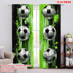 2 tk kardinat jalgpall mitmek&uuml;lgne vastupidav pol&uuml;ester, ilma elektrita perepeo kasutamiseks magamistoa ja elutoa kaunistamiseks 52.50 &times; 116.00 cm 2 pcs green