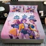 3 tk K-Pop Deemonik&uuml;ttide Prindiga S&uuml;dameteta Voodilina Komplekt Mitmes Suuruses Pehme Voodikate Magamistoa Voodipesu Kaunistus Masinpestav 100x191cm