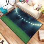 3D jalgpall Jalgpall Sport Silueti mustriga vaip elutuppa Vaibad Telkimismatt Piknikumatt Libisemisvastane Vaip Roomamismatt F&auml;nnidele kingitus 40x60cm