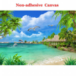 Kohandatud 3D fototapeet Rand Merevaade Kookospalmid Maastik Seinamaaling Elutuba Diivan TV Taust Seinamaaling Tapeet 300cm (W) x 200cm (H)