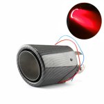LED-heitgaasis&uuml;steemid Toru Escape Valgustusega Heitgaasis&uuml;steemid Auto Autode Heitgaasi Taustavalgustus Tarvikud 63-65mm Toru Otsik Helendav gray