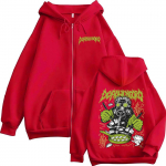 Anime Dorohedoro T&otilde;mblukuga Hupparid Tere Tulemast Kaosesse Kaiman Manga Dressipluusid Meeste Naiste Vabaaja Pikkade Varrukatega &Uuml;lesuuruses Pullover Jakk S punane