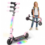 Kokkupandav elektriline t&otilde;ukeratas lastele, 110W 12 km/h, s&otilde;iduulatus 8-10 km, reguleeritava k&otilde;rgusega, ideaalne kingitus lastele ja teismelistele alates 6. eluaastast roosa