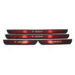 Stainless steel For T-ROC T ROC TROC 2017-2018 Scuff Plate Door Sill Guard Pedal Cover Trim Car Styling Accessories punane