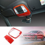 Front Reading Light Lamp Decor Cover Trim fit for Jeep Grand Cherokee 2011+ Red