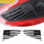 Rear Window Decal Trim Sticker Exterior Black n Flag For Ford Mustang 15+