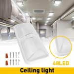 1pcs RV 12v Interior w/switch light Frosted DOUBLE DOME Trailer Camper Marine