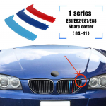 3 tk ABS kolmev&auml;rvilised v&otilde;idus&otilde;iduv&otilde;re ribad kaunistusklipid BMW 1. seeriale E81 E87 2004-2011 M Power v&auml;lisdetailid Sharp Corner