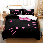 Hello Kitty tekikott Hello Kitty voodipesukomplekt Multikas Anime tekikate padjap&uuml;&uuml;r Voodikomplekt &Uuml;heinimese, kaheinimese, kuninganna suuruses EU Twin 135x200cm