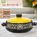 Huameiguan 3,2L k&otilde;rge temperatuurikindel keraamiline emailitud pott