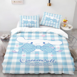Multikas Tekikate Cinnamoroll Kodu Padjap&uuml;&uuml;ride Komplekt T&auml;iskasvanute Magamistuba Laste Tekk Voodipesu EU Single(135*200cm)3pcs