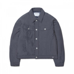Nomanual Padded Nylon Trucker Jacket  Charcoal M