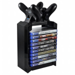 M&auml;nguplaadi torn vertikaalne alus PS4 jaoks, kahe kontrolleri laadimisdokk jaam 4 PRO Slim jaoks black #1