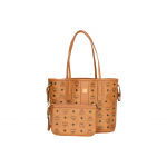 MCM Liz Monogram &Uuml;leni Prinditud Kahepoolne L&otilde;uend Nahast &Auml;&auml;risega Kandekott K&auml;eshoitav Risti-keha &Otilde;lakott V&auml;ike Suurus Naiste Pruun Basic Set (Bag + Dust Bag) pruun