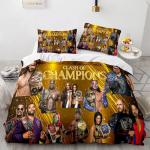 3D-prinditud WWE maadlusm&auml;ngu voodipesukomplekt poistele ja t&uuml;drukutele, kaheinimesevoodi, kuninganna suurusega tekikott, padjap&uuml;&uuml;r, laste ja t&auml;iskasvanute kodutekstiil AU Single(140*210cm)3pcs