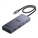 UGREEN Revodok Pro USB C dokkimisjaam 2 HDMI, USB C, HDMI 2, USB 10Gbps andmeedmeeded, 100W PD kiirlaadimine, &uuml;hildub MacBooki, Delli ja iPad Proga, 7-in-1