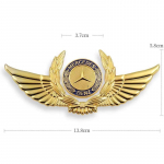 Embleem tiibadega t&auml;ht kapoti m&auml;rk kuldne auto kapott esiosa kroomitud logo luksuslik kroomitud Mercedes Benzi kapoti jaoks tiivaga