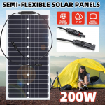 200W Painduvad P&auml;ikesepaneelid Veekindlad Monokristallilised Parim P&auml;ikesepaneel Kodu RV Paadi Telkimise jaoks 18V Laadimine United States