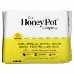 The Honey Pot Company, 100% orgaanilise puuvillaga kaetud Heavy Flow n&auml;dalapadjad, 16 tk