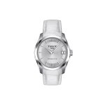 TISSOT Kutu kollektsioon Mehaaniline liikumine Naiste k&auml;ekell 32mm Valge sihver Roostevabast terasest korpus T0352071603100 Silver White Strap