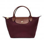 Longchamp Le Pliage Originaalsari Reljeefne logo Nailonl&otilde;uend ja nahk Pelmeenikujuline kandekott V&auml;ike naiste kandekott Pruun 1621089P87 Basic Set (Bag)