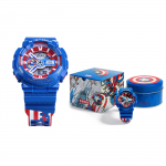 Casio Meeste Vedelkristall/Analoog Kahekordse N&auml;idikuga Seeria Must Kell GA-110CAPTAIN-2PR Red Blue White