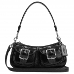 Coach Ashton 25 H&otilde;bedased Aksessuaarid T&otilde;mblukuga Nahast Crossbody &Otilde;lakott Keskmine Naiste kotid Must CBJ01-SVBK Basic Set (Bag+Dust Bag)