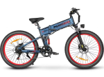 Ebike Samebike LO26Plus folding electric bike, 26 inch mountain bike, equipped with 48V 15Ah detachable battery European cargo hold 1000W 48V 15Ah sinine