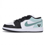 Jordan Air Jordan 1 Kulumiskindlad Madalad Vintage Korvpallijalatsid Meeste Must Sinine 553558-131(Team85-) 43