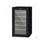 Veinikapp - HOMCOM - 24 pudelit - Reguleeritav temperatuur 5-20&deg;C - LED-valgustus - Must