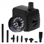 &Uuml;livaikne sukelveepump 12 LED-tulega akvaariumi purskkaevu pumbafiltriga kalapaagi tiigi LED-veepump IP68 veekindel 10W-EU plug