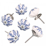 6tk Alumiinium Lihtne M&ouml;&ouml;blik&auml;epide Nupp Keraamilise Decaliga K&auml;epide Vastupidav Vintage Shabby Nupud T&ouml;&ouml;taja