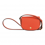 Longchamp &Eacute;pure Le Pliage Seeria Press-kinnitusega Reguleeritava &otilde;larihmaga Vasikanahast sadulakott Mini Naiste &otilde;lakott Oranž 10165HYZ017 Basic Set (Bag+Dust Bag)