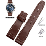 K&auml;ev&otilde;ru IWC Pilot Nahkrihmaga Kellarihm IW377714/328201 IW377709 Mark 18 V&auml;ike prints Universaalne Lehma Nahkrihm 21mm 22mm 21mm gray