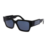 Diori logo t&auml;htdekoratsiooniga atsetaadist ebakorrap&auml;rase kujuga p&auml;ikeseprillid Unisex p&auml;ikeseprillid Must DIOR-MAN-CD-SU-16B0 Basic Packaging-Eyeglass Case+Box,55,Black