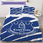 Everton FC Muster Voodipesu Tekikott Komplekt Tekikott Padjap&uuml;&uuml;r Kodu Dekoratsioon S&uuml;nnip&auml;evakingitus (1 * tekikott + 2 * padjap&uuml;&uuml;ri ilma s&uuml;damikuta)40 135x200cm