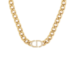 Dior 30 Montaigne Mood Imitatsioonkristall Kaelakee Naiste kaelakee N1713MTGCY-D03S Gold