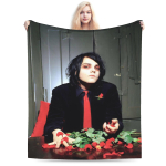 G-Gerard Way MCR Pehme Tekk Uudne Reisi-Kontori Visketekk Diivanitool Flanell Voodikate Diivanvoodi Kate 150x180cm