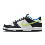Nike Dunk Low GS Valge Hele Sidrunikollane Laste Tossud Must Signaalsinine DQ0977-100 39