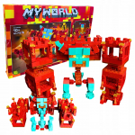 Minecraft Robot Fortress 2-in-1 LED Maja M&auml;nguklotside Komplekt