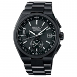 SEIKO Astron seeria 100 meetrit veekindel p&auml;ikeseenergia kvarts titaanist rihm 46,9 mm meeste k&auml;ekell must sihverplaat SBXY087 must