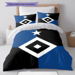 Hamburger SV Voodipesu Tekikomplekt Tekikate Padjap&uuml;&uuml;r Kodu Dekoratsioon S&uuml;nnip&auml;evakingitus (1 * tekikott + 2 * padjap&uuml;&uuml;ri, ilma s&uuml;damikuta) 135x200cm