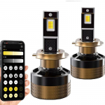 2 tk H7 LED-esitulede rakenduse juhtimine 3000K-8000K Ai Mobiilne Nutikas LED-kiip Suure v&otilde;imsusega H4 H7 HB3 9005 HB4 9006 LED-autode esituled H1