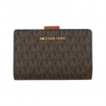 MICHAEL KORS Esipaneeli br&auml;ndilogo PVC (pol&uuml;vin&uuml;&uuml;lkloriid) nahast rahakott naiste pruun pruun